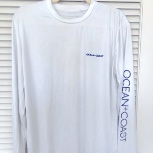 Mens Ocean + Coast Polyester Long Sleeve T shirt Size M